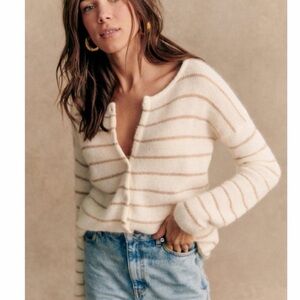 Sézane Gaspard Cardigan Mohair Alpaca Blend